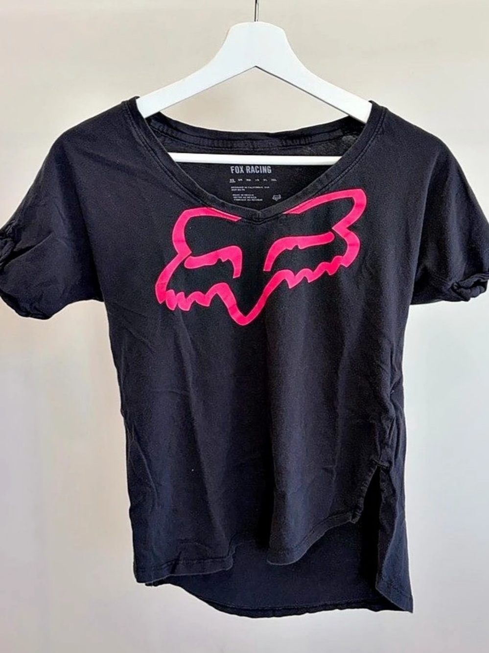 Fox Racing Boundary V-Neck Tee Black & Pink